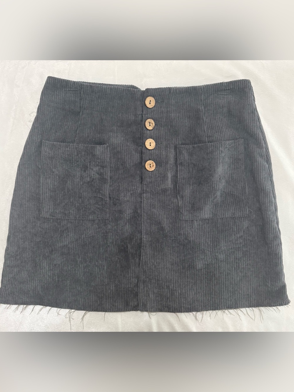 Altar’d State Grey Corduroy Skirt